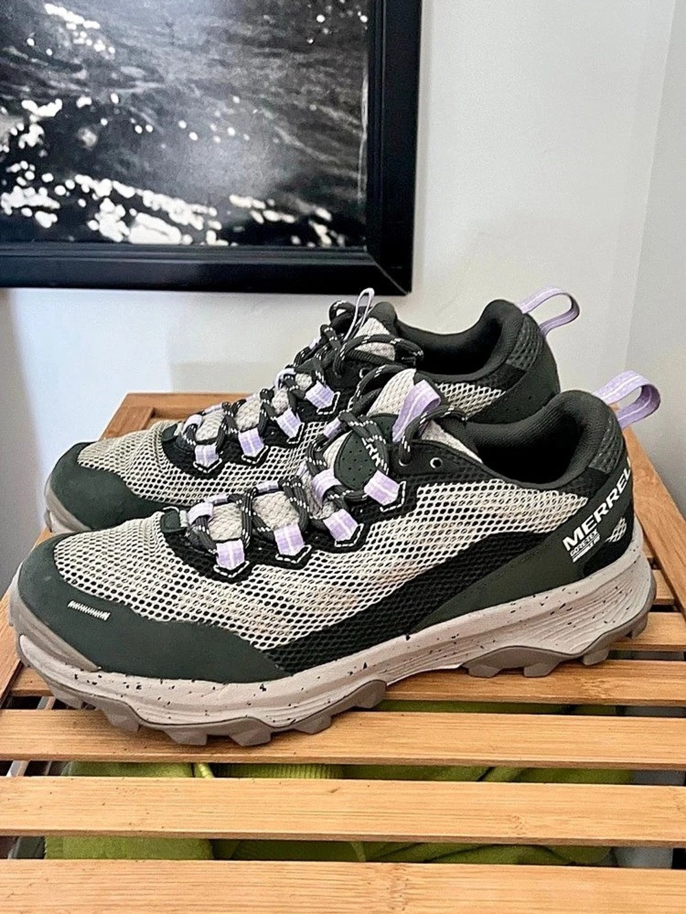 Merrell Speed Strike GTX women's waterproof hiking shoes, size 9